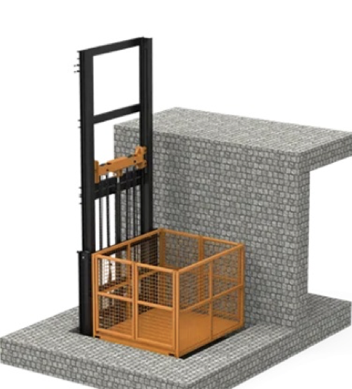 two_post_cargo_lift industrial escalator